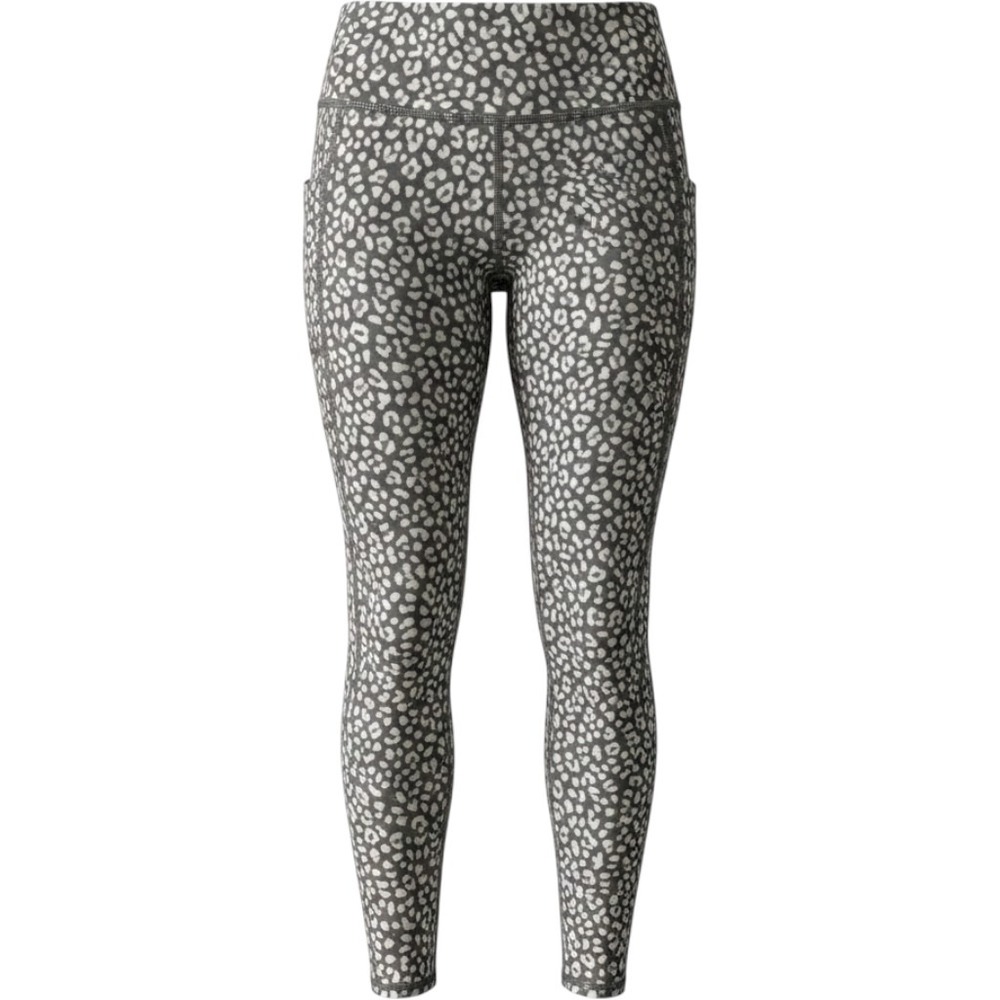 Balance Collection Grey Leopard Print High Rise Side Pocket Leggings XL